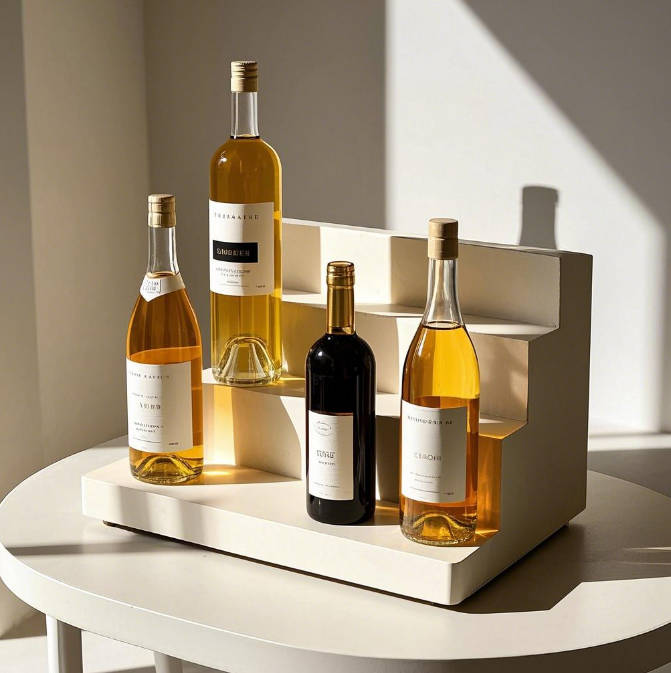 Wine bottle display shelf